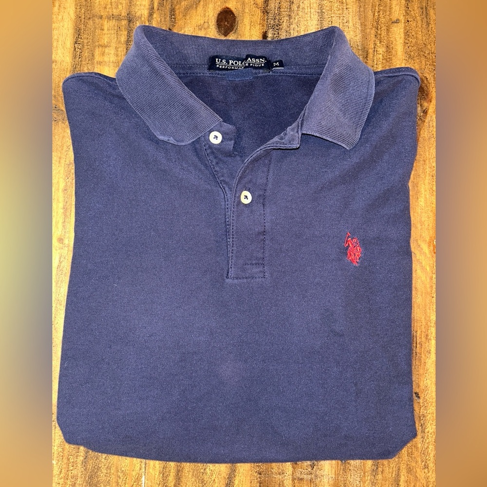 U.S. Polo Assn. Performance Pique Men's Medium Classic Navy Polo